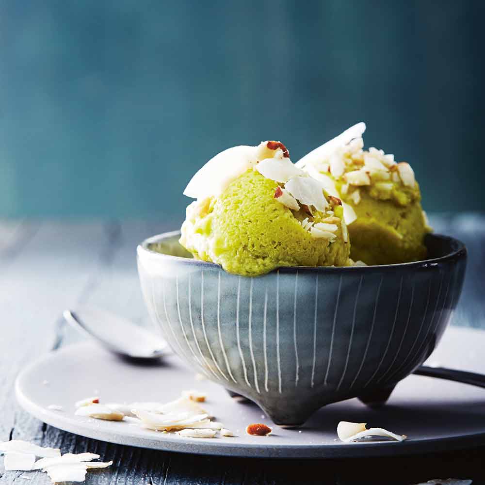 Avocado-mango-ijs met kokos