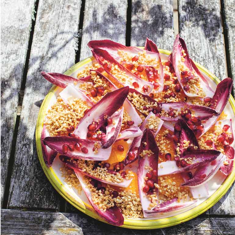 Salade van gebakken pastinaak