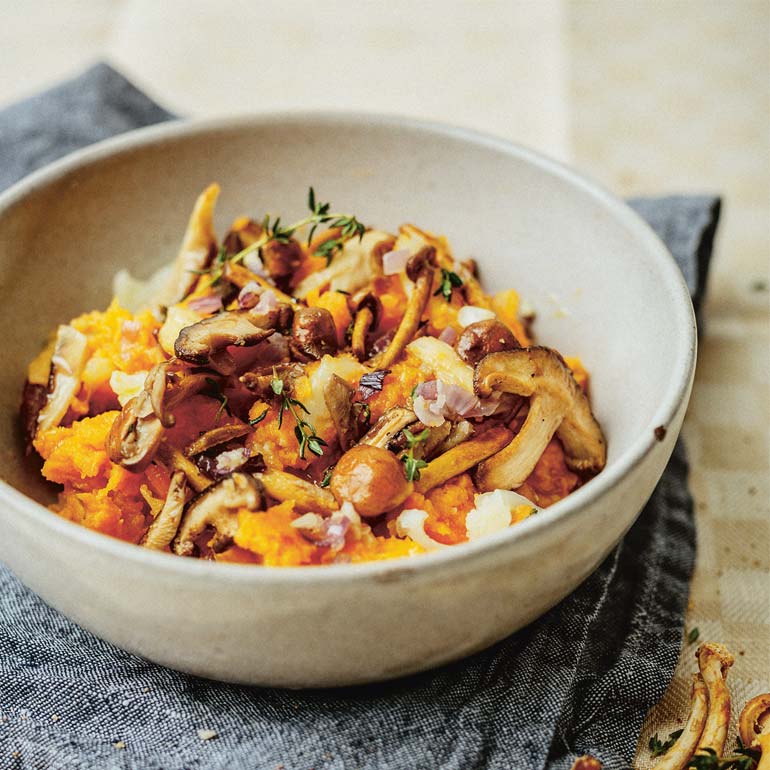 Stamppotje met zoete aardappel