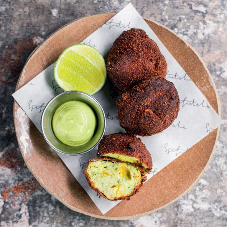 Fishcakes met lavasdip