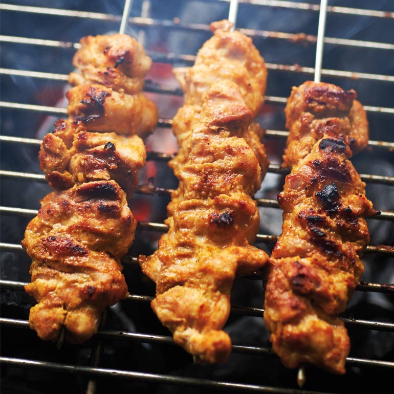 Kippendij-spiesjes tandoori