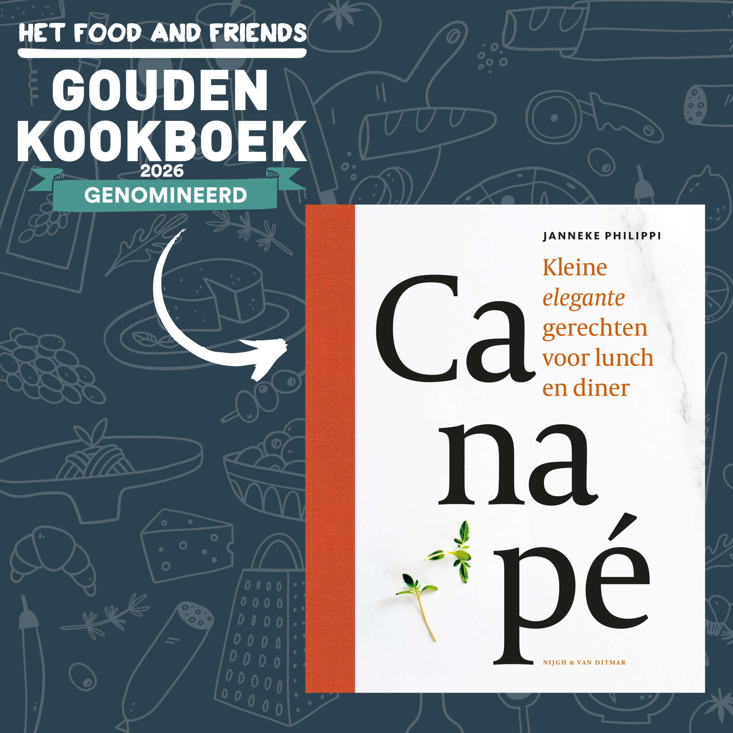 Genomineerd voor het Food and Friends Gouden Kookboek 2026.