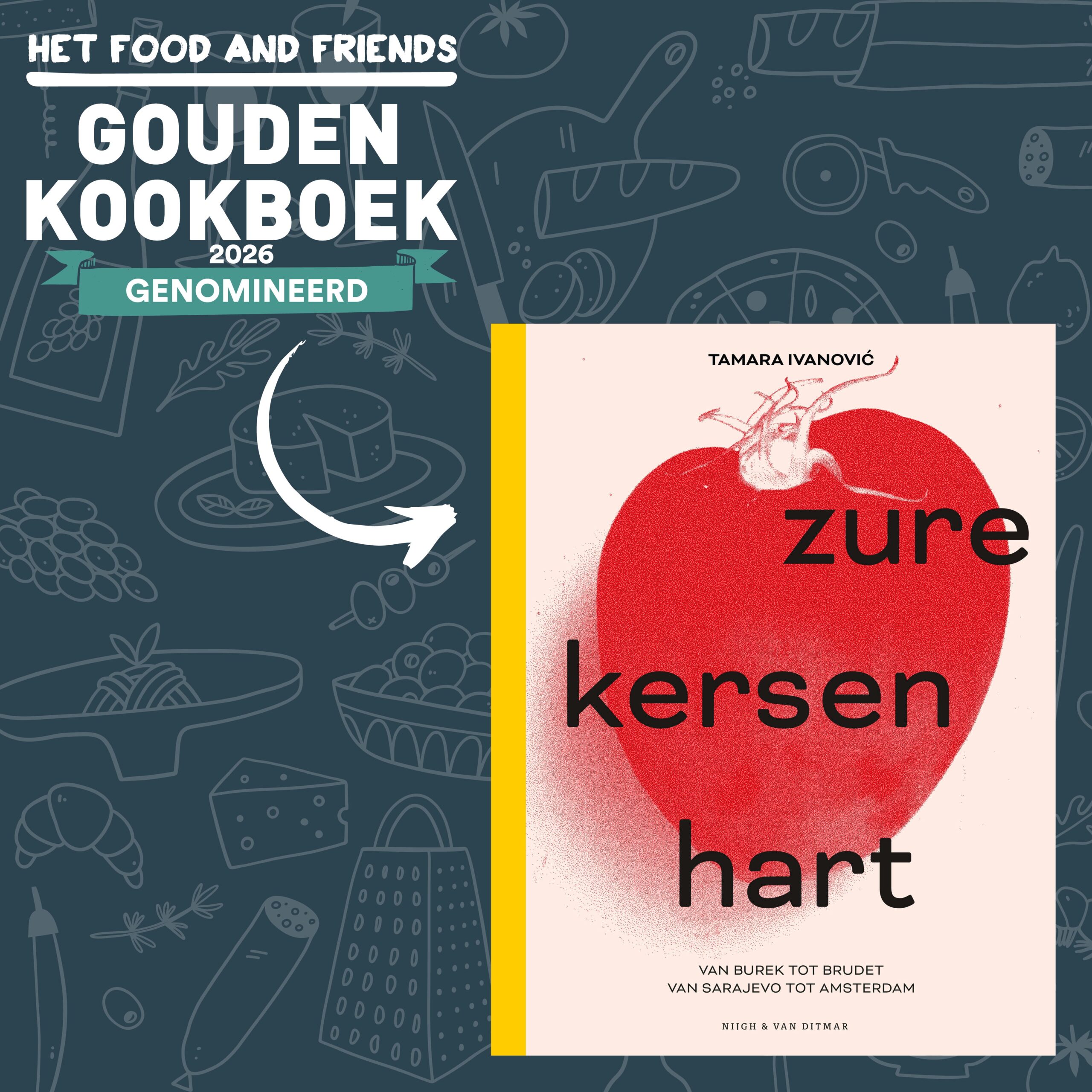 Genomineerd voor het Food and Friends Gouden Kookboek 2026.